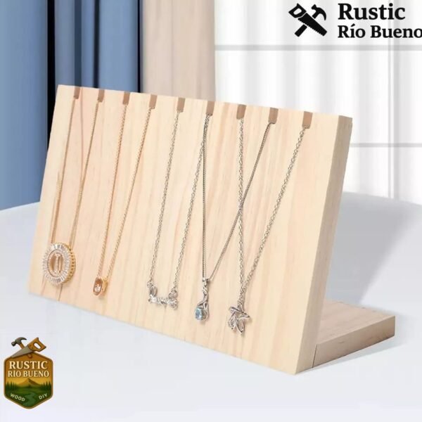 Soporte Colgador Organizador Exhibición Collar Joyas Madera