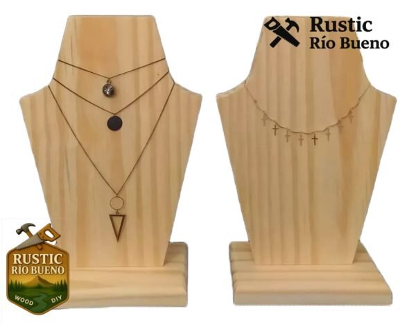 pack  2 exhibidores  de joyería de madera, porta collar