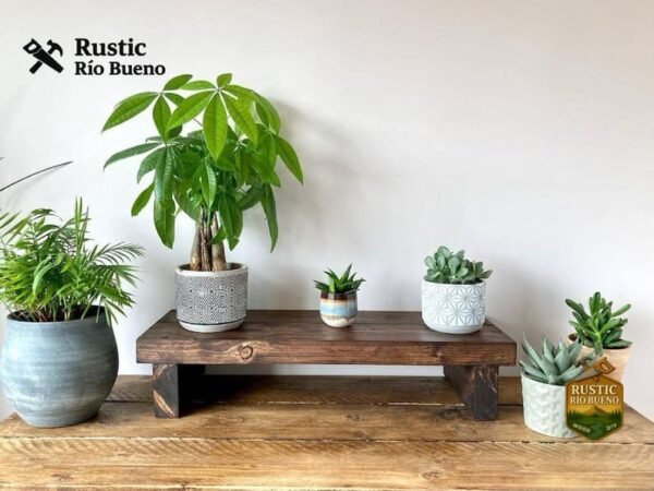 Soporte Para Macetas De Madera Rustico