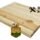 Set Plato Tabla Asado Madera Accesorio Parrilla Set X4