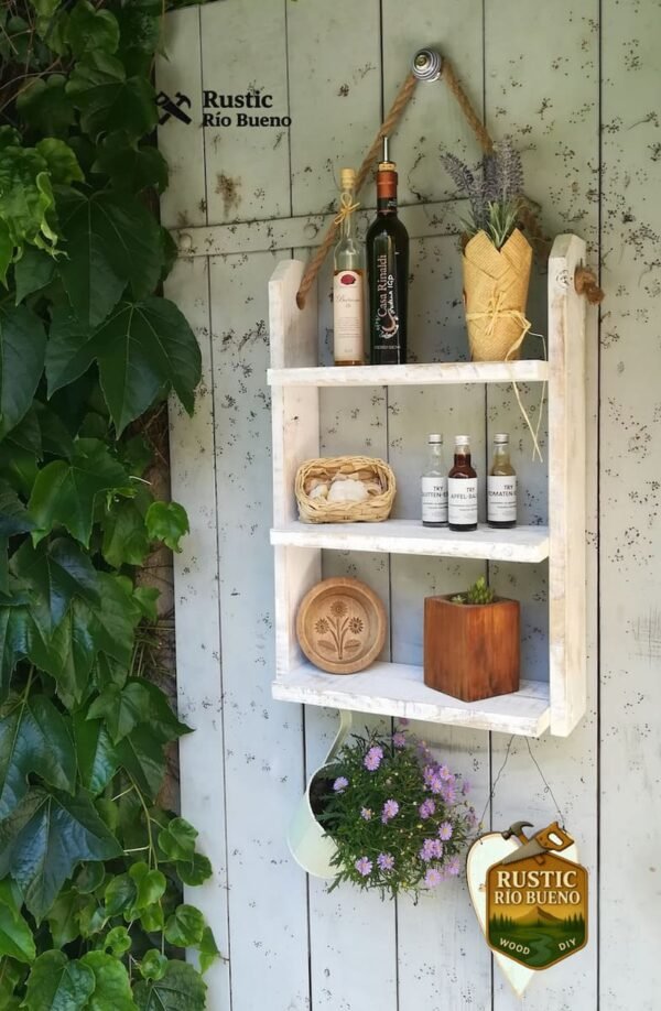 Estante Decorativo Para El Orden De Madera Rustico