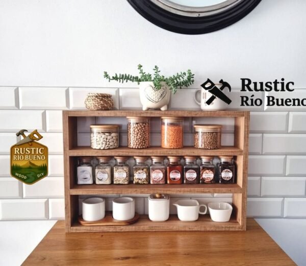 Estante De Madera Rustico  Para Especies