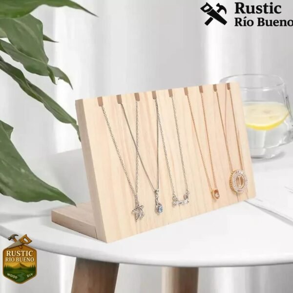 Soporte Colgador Organizador Exhibición Collar Joyas Madera