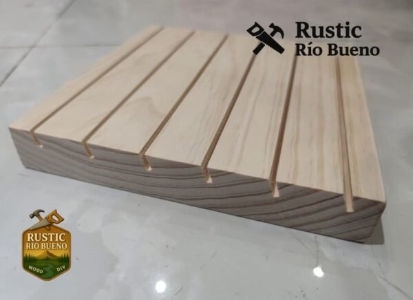 Exhibidor De Tarjetas O Pendiente Echo De Madera Rustico