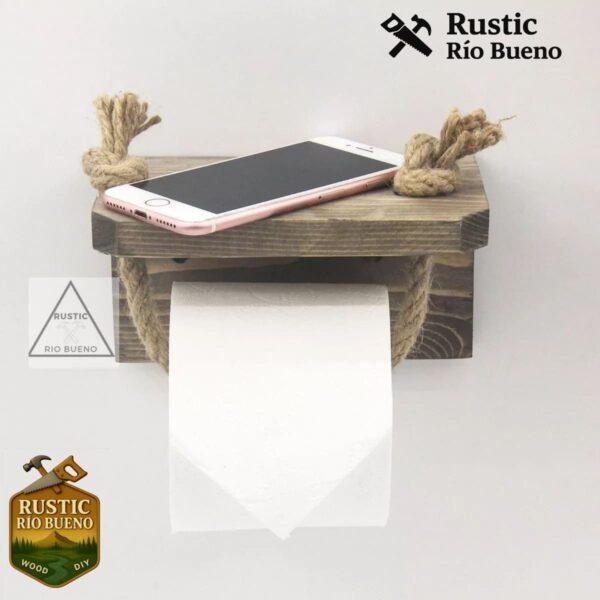Porta Confort Rustico De Madera ,organizador Confort Papel