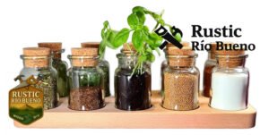 Estantes De Especiero Rustico De Madera