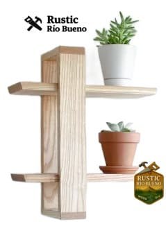 Estante De Pared Decorativo Plantas En Mader