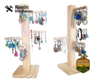 Exhibidor Torre Pulsera Collar Llavero Bijouterie Madera