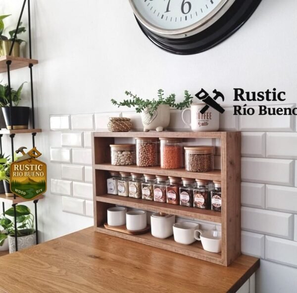 Estante De Madera Rustico  Para Especies