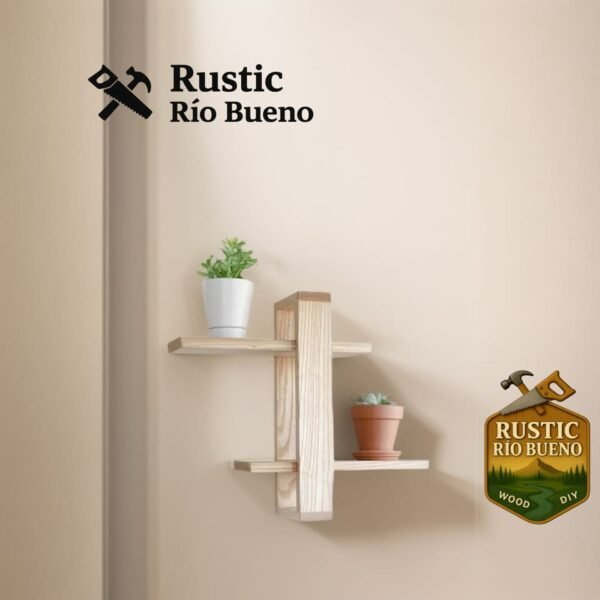 Estante De Pared Decorativo Plantas En Mader