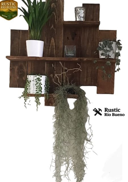 Estante Repisa Flotante De Pared Madera Rústica