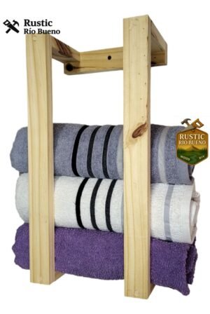 Toallero 50 x 25 de madera rustico