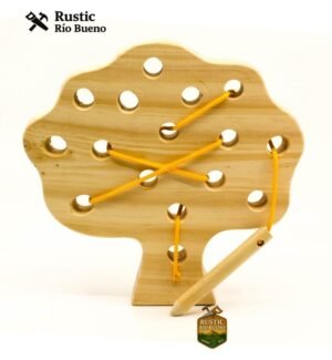 Juguete Enhebrado Didáctico Arbol Madera Para Niño O Niña