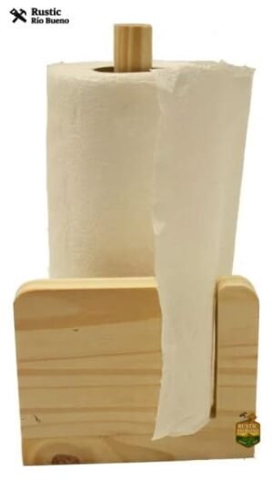 Portarollo De Cocina Papel Servilleta Madera Pino