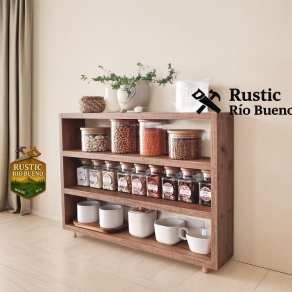 Estante De Madera Rustico  Para Especies