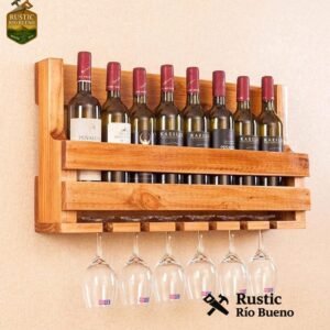 Bar Para Vinos Y Copas De Madera Rustico