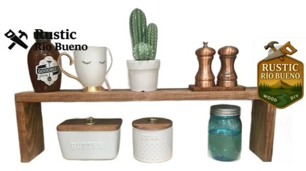 Estante De Decoración Echo De Madera Para Especies O  Baño