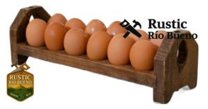 Porta Huevos De Madera  , Organizador Para Huevos Artesania