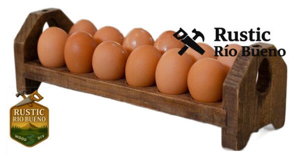 Porta Huevos De Madera  , Organizador Para Huevos Artesania
