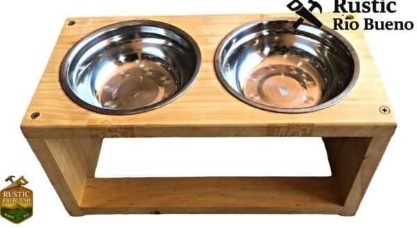 Comedero Bebedero Doble Gato Perro Antivuelco Bowl De Acero