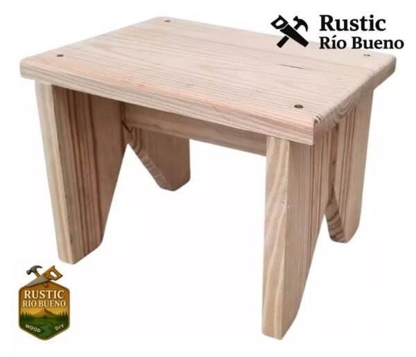 Banquito Silla De Madera Artesanal- Banquito Para Niños