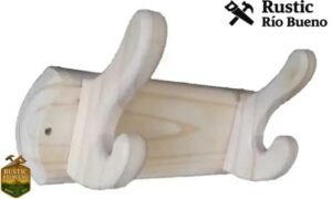 Perchero De Pared De Madera 2 Ganchos