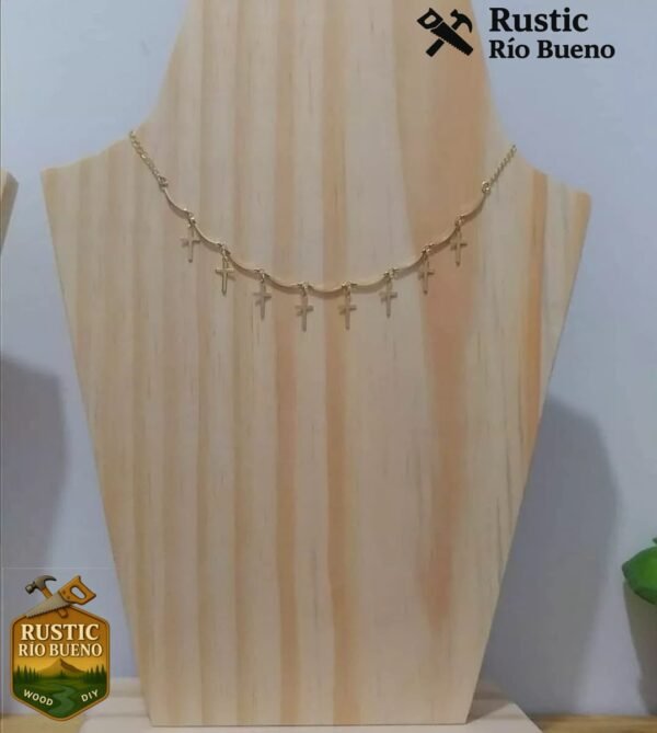 pack  2 exhibidores  de joyería de madera, porta collar