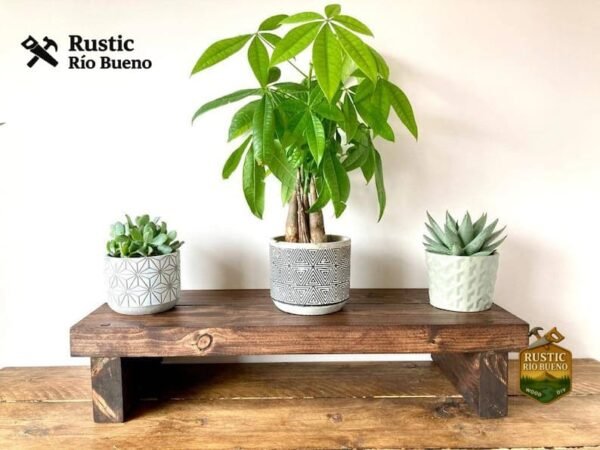 Soporte Para Macetas De Madera Rustico