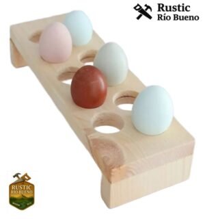 Bandeja Organizador Soporte Porta 10 Huevos En Madera