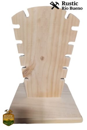 Exhibidor De Collares De Madera Rústico Soporte Para Joyas