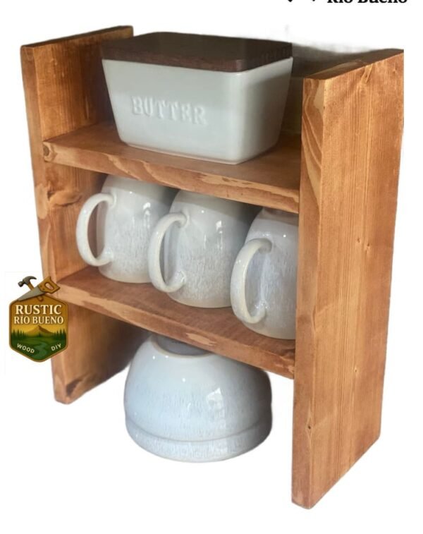 Estantes De  Tazas - Repisa Para Organizar Tazas De Madera