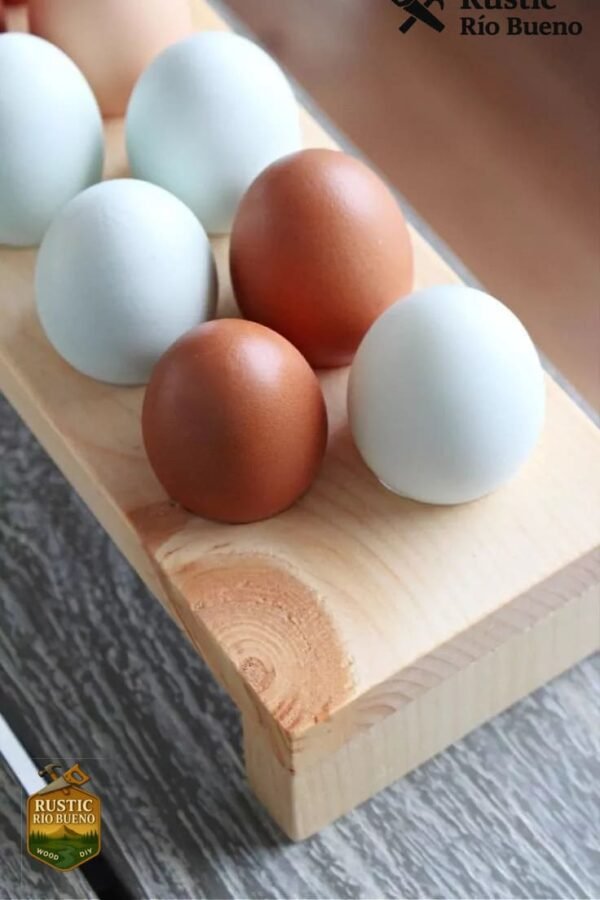 Bandeja Organizador Soporte Porta 10 Huevos En Madera
