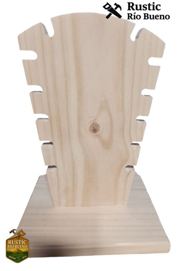 Exhibidor De Collares De Madera Rústico Soporte Para Joyas