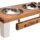 Soporte Comedero Para Perros Bebedero Mascota Madera