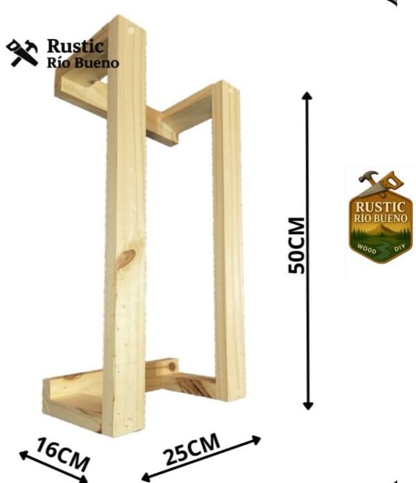 Toallero 50 x 25 de madera rustico