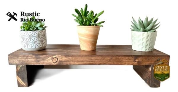 Soporte Para Macetas De Madera Rustico