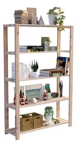 organizador de 5 estantes pino madera
