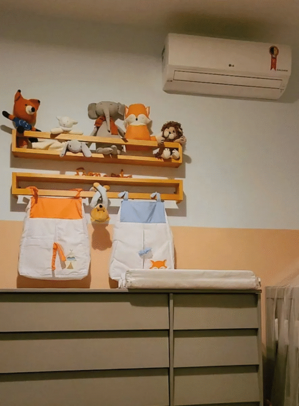 Juego De 2 Estanterías De Pino Para Decoración Infantil 80cm Madera