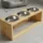 Comedero Elevado Triple Para Gato Y Perro De Madera